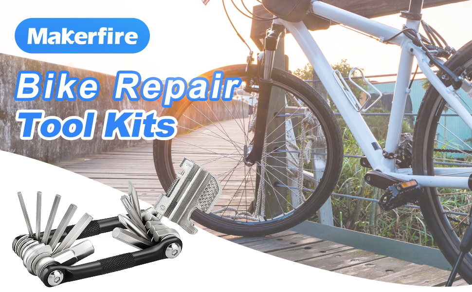 Мультитул для велосипеда 17 в 1: набір інструментів для ремонту велосипеда, знімач ланцюга, шестигранники, ключ для спиць. Підходить для шосейних та гірських велосипедів