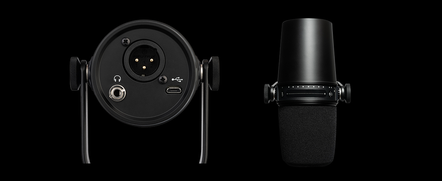 Мікрофон Shure MV7+ для подкастів, стрімінгу та запису - білий (срібний). USB/XLR, LED-сенсор, автоматичне регулювання рівня звуку, цифровий поп-фільтр