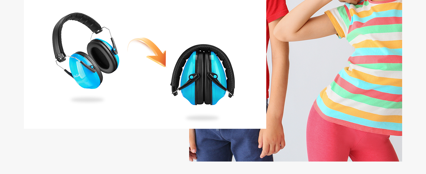 Навушники для дітей ProCase, захист від шуму 21dB, 3-12 років, блакитні