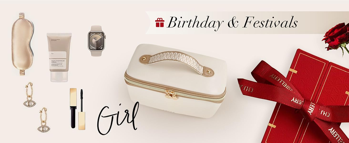 Косметичка велика містка для подорожей, водонепроникна з PU-шкіри, з прозорими перегородками та ручкою, бежева