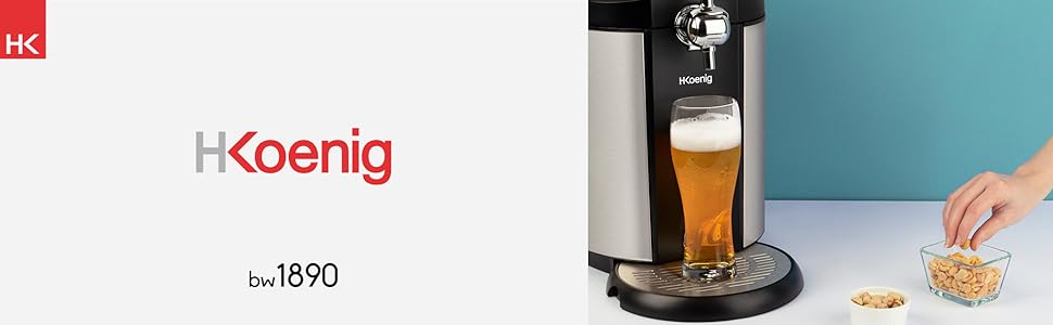 Система розливів пива H.Koenig для кегів 5л з інтегрованим охолодженням, регулюванням температури 2-12°C, 65W, BW1890