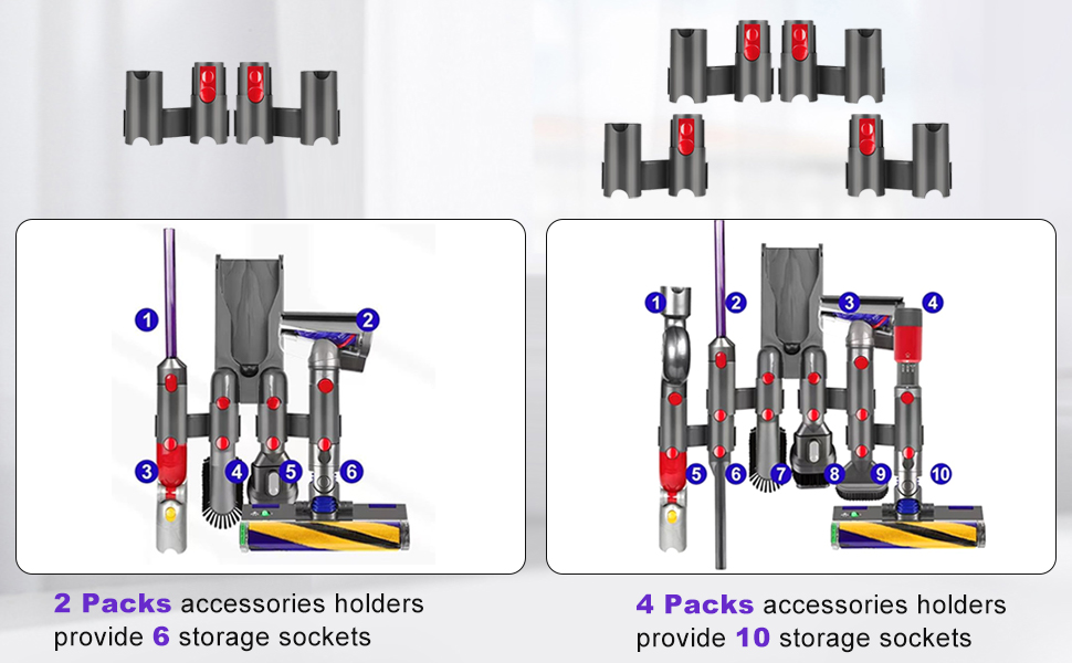 Кріплення для пилососа Dyson V7 V8 V10 V11 V15 Outsize Gen5 - 2 шт.