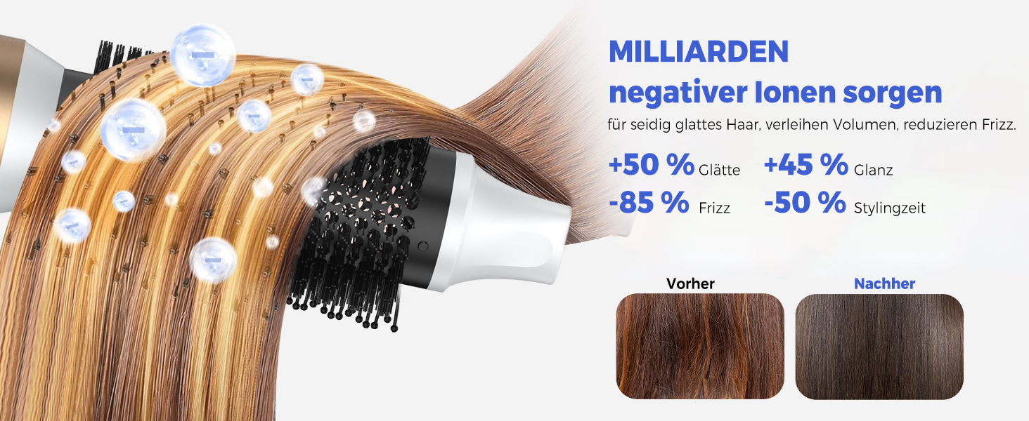 Airstyler 5 в 1: Фен-щітка, плойка, термощітка, для об'єму, випрямлення та локонів. 1000W, 3 температурні режими. Рожевий/Білий