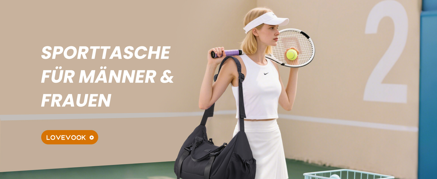 Спортивна сумка LOVEVOOK 50L: для фітнесу, йоги, подорожей, з відділенням для взуття та килимка