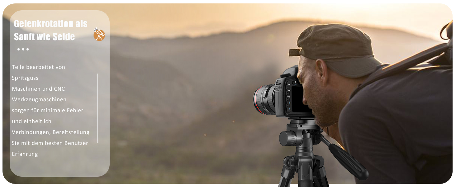 Камера-штатив CAMBOFOTO 188 см для Nikon, Canon, Sony з сумкою, легкий алюмінієвий тринога, 3D-панорамна голова, універсальне кріплення 1/4'' (чорний)