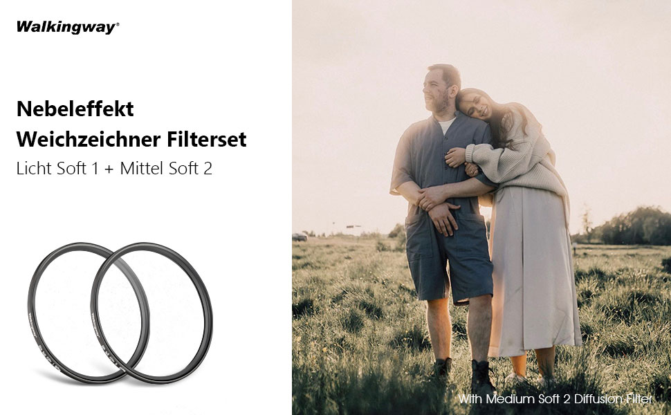 Набір фільтрів дифузії Walking Way 82мм (1 & 2) - ефект туману, м'який фокус