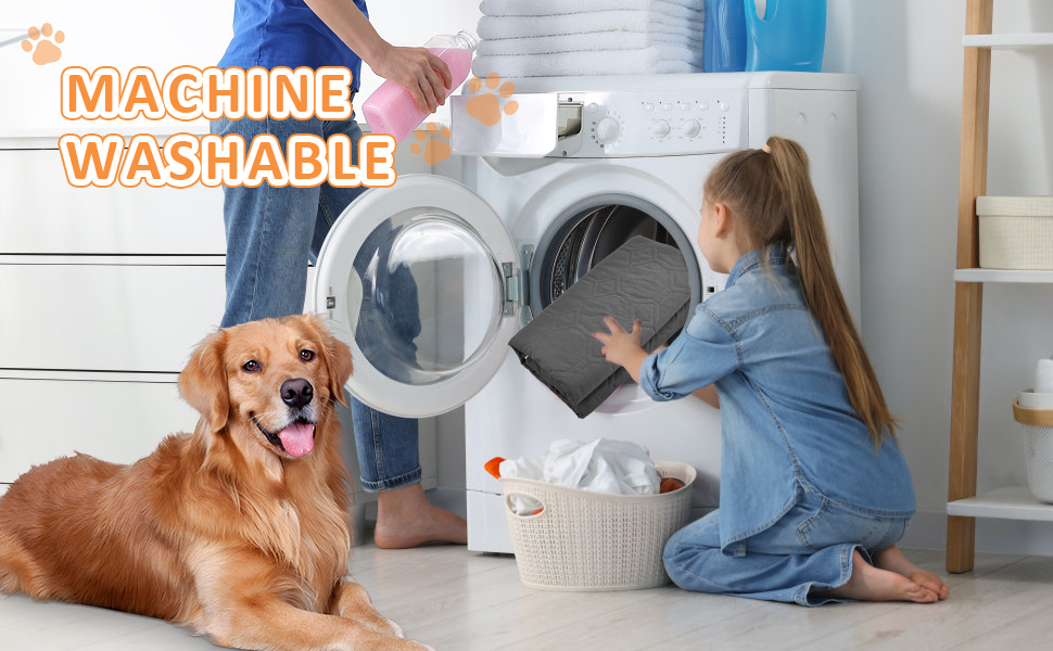 Водонепроникний килимок для собак, 76 x 178 см, великий, миючий, з антиковзним покриттям, м'який, для великих та маленьких собак, захист меблів, сірий