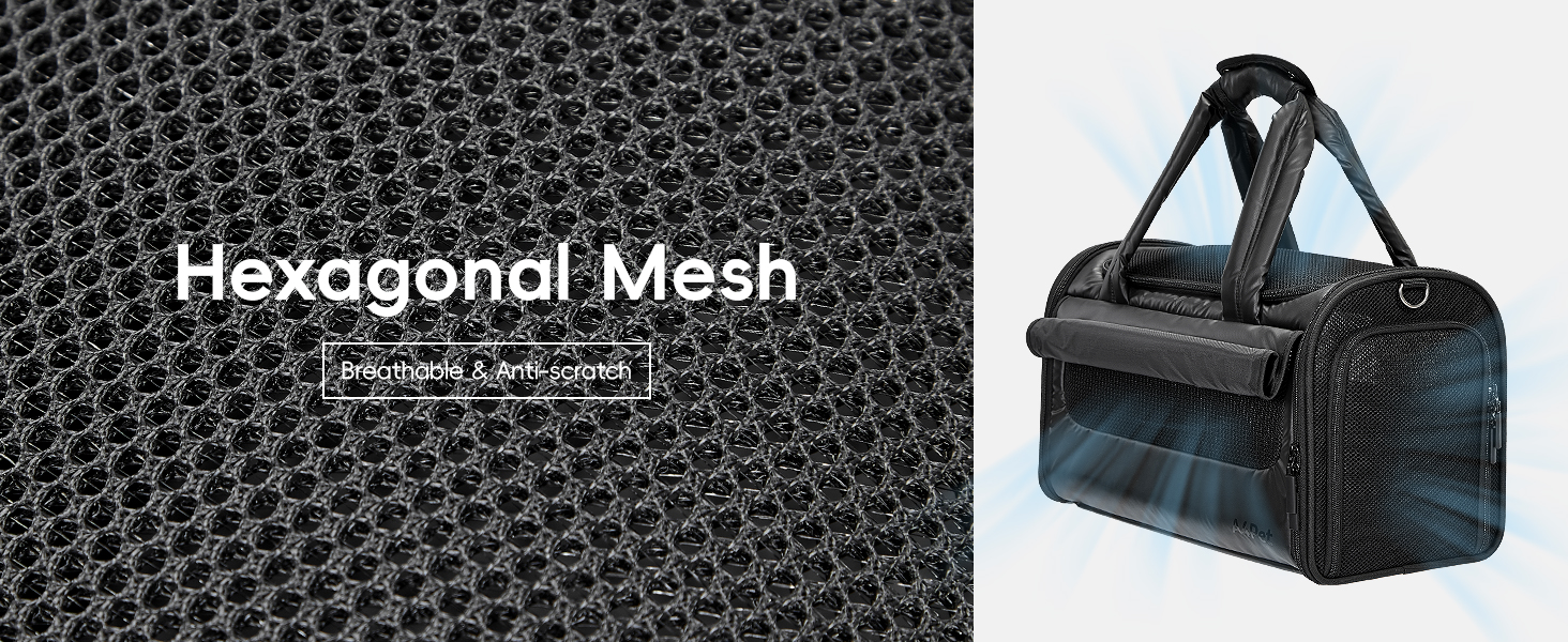 Транспортна переноска для собак та котів, чорна, M - складана переноска для подорожей літаком, авто та потягом