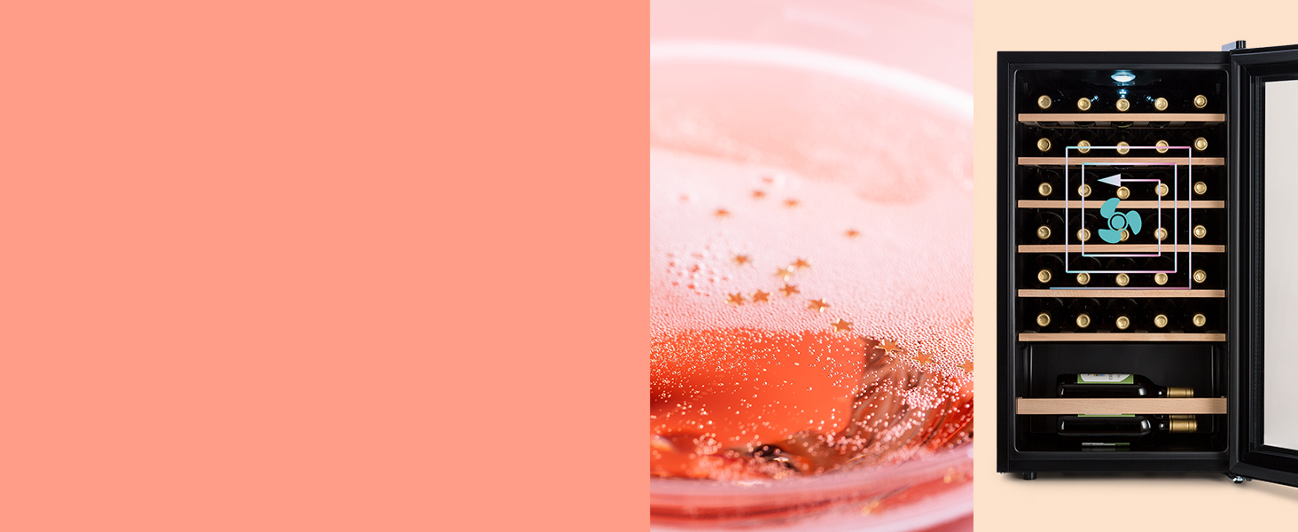 Витримайте вино та охолоджуйте напої: Витримайте вино та охолоджуйте напої Klarstein – витримайте вино та охолоджуйте напої, 36 пляшок, з UV-захистом, 4-18°C