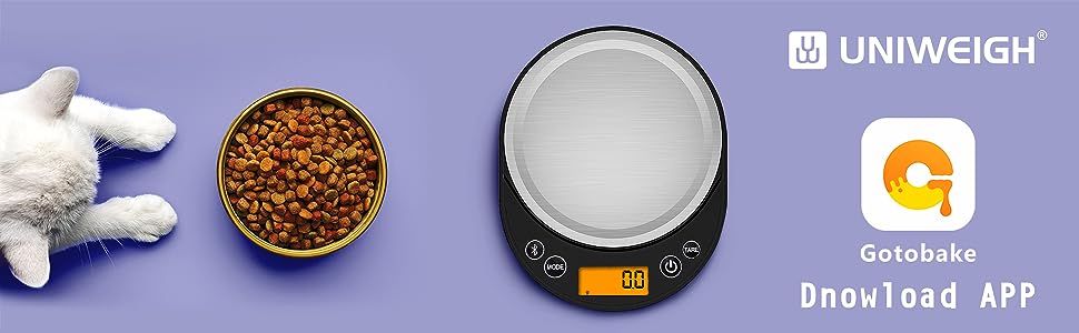 Електронна кухонна вага UNIWEIGH 6.6lb/3kg з USB-кабелем: для випічки, дієти та приготування їжі