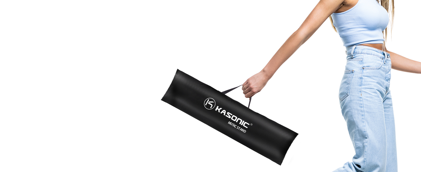 Підставка для нот Kasonic 2-в-1: підставка для нот та настільний підставка для книг, портативна, з кліпсою для нотного паперу, темно-синя