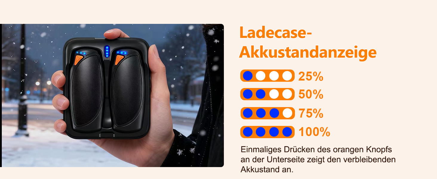 Електричні грілки для рук 2 шт. з зарядним кейсом, 14000 мАг, багаторазові, двосторонній нагрів, 3 режими, USB-зарядка, ідеальні для активного відпочинку взимку, чорні
