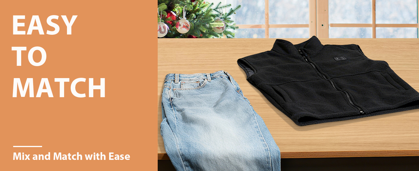 Loowoko Тепла жилетка для чоловіків та жінок з підігрівом, флісова, без акумуляторів, 3 температурні режими, 6 зон нагріву, пральна, для роботи на відкритому повітрі, мотоцикла, прогулянок, чорна, M