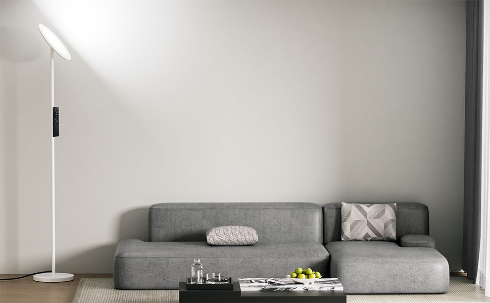 LED-стельова лампа PreeOtti для вітальні з димуванням, 36W, з пультом дистанційного керування та сенсорним керуванням, 3 колірні температури, регулювання інтенсивності світла, чорний колір