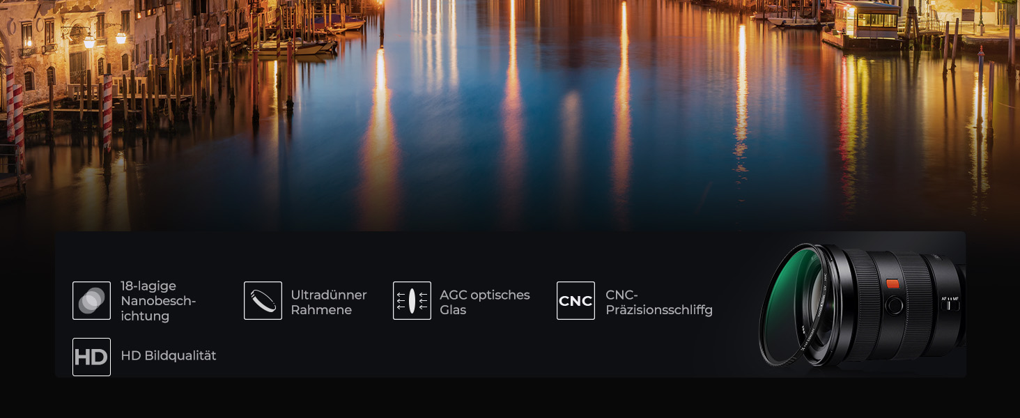 Фільтр UV K&F Concept K-Serie 72mm MCUV Pro Slim - захист від ультрафіолету