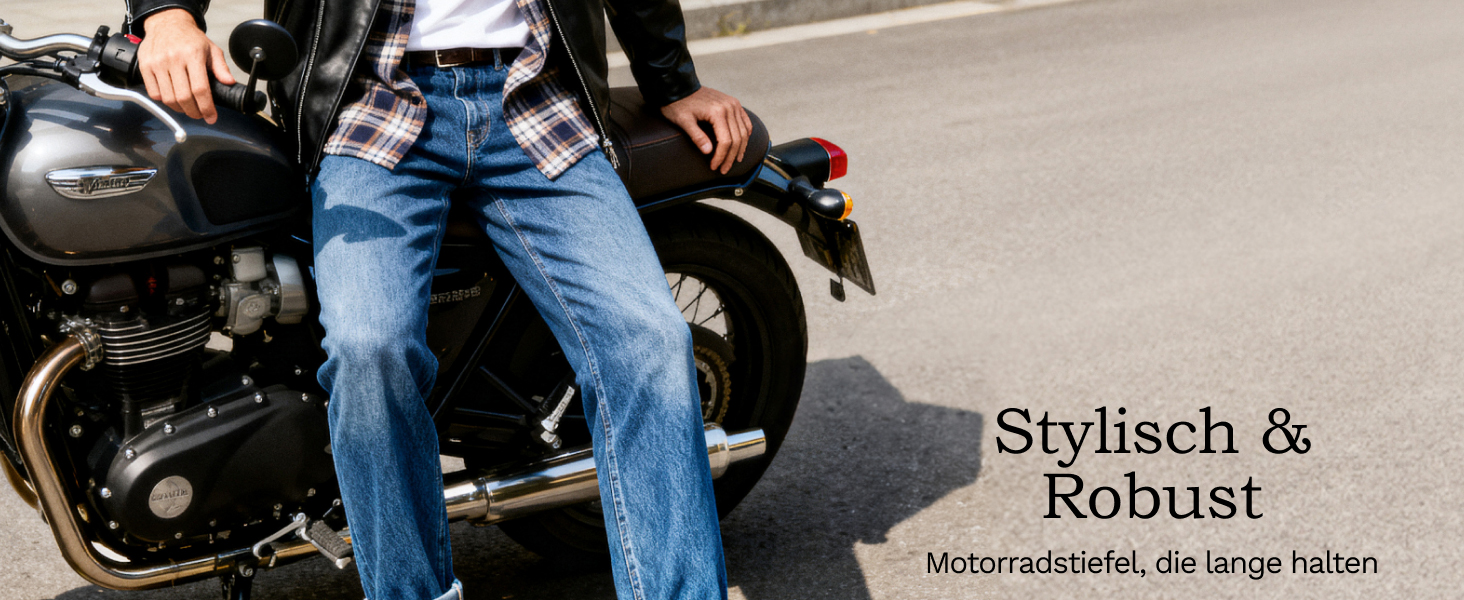 Чоловічі мотоциклетні черевики Bruno Marc - класичні челсі, чорні, 43 EU