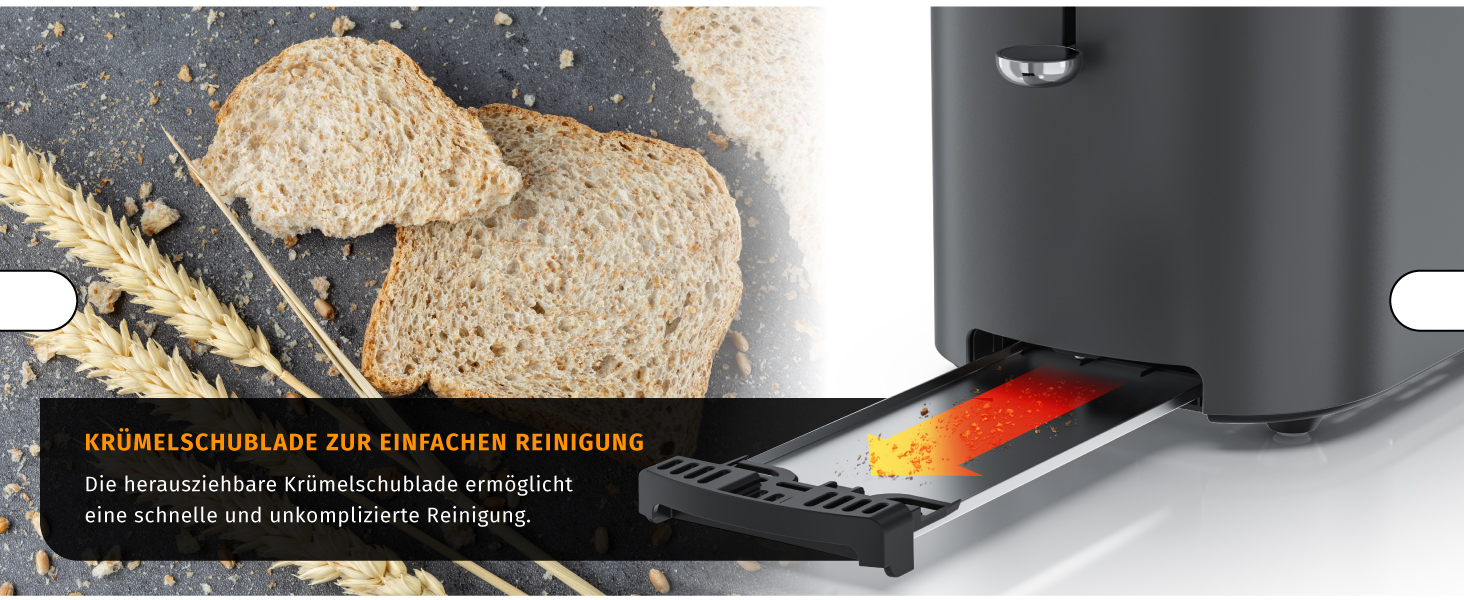 Тостер Arendo з нержавіючої сталі, 2 відділення, сенсорний екран, подвійні стінки, 800 Вт, підставка для тостів, 6 рівнів підсмажування, центрування хліба, індикатор часу, функція пам'яті (Колір: Cool Grey)