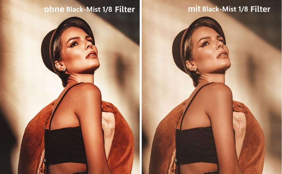 Фільтр K&F Concept Black Mist 1/8 62мм для відео та портретної фотографії (Nano-Xcel)