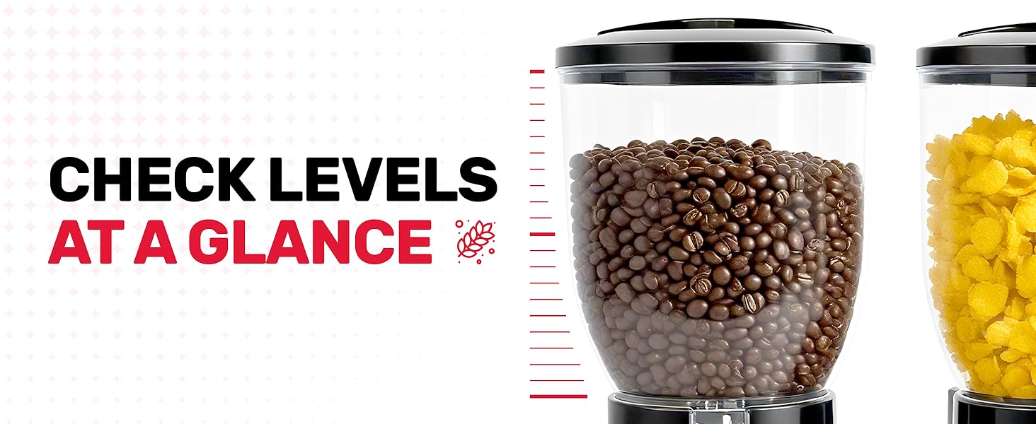 Набір контейнерів для зберігання круп та сухофруктів Sinceroduct (3 шт, 6л, чорний)