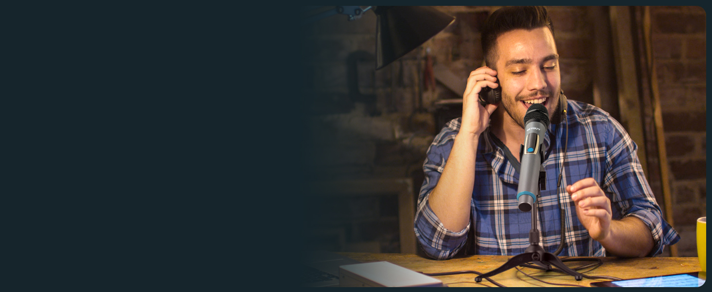 Портативна караоке система з Bluetooth та 2 мікрофонами, 2 x 10” динаміки, USB-C запис, світлові ефекти, FM, підтримка TV/проектора, GTSK210-1