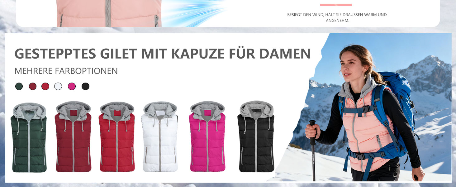 Легка зимова жилетка YOUTHUP West Daen з капюшоном для активного відпочинку та повсякденного носіння (XXL, Зелений)