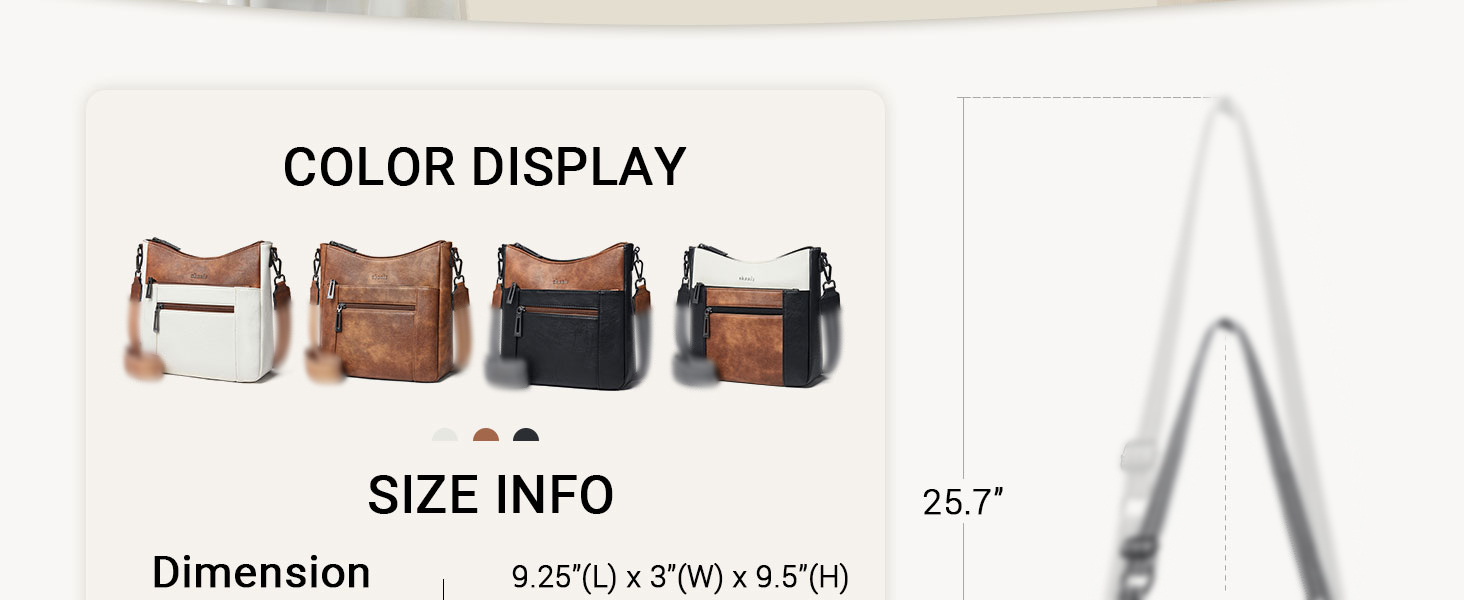 Сумка жіноча через плече Shrrie, екошкіра, чорно-коричнева, з ременем, для подорожей