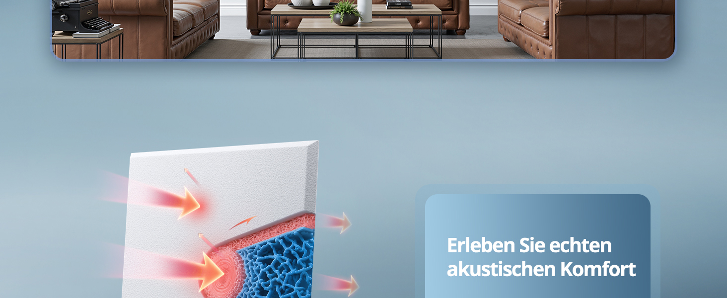 Самоклеючі акустичні панелі з фетру для звукоізоляції стін та стелі, білі, 30x30x0.9 см, 12 шт (1.08 м²)