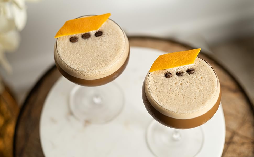 Набір келихів Coupette для коктейлів та шампанського, 4 шт. | 260 мл, кришталь, довгий ніж | для Мартіні, Дайкірі, Космополітен