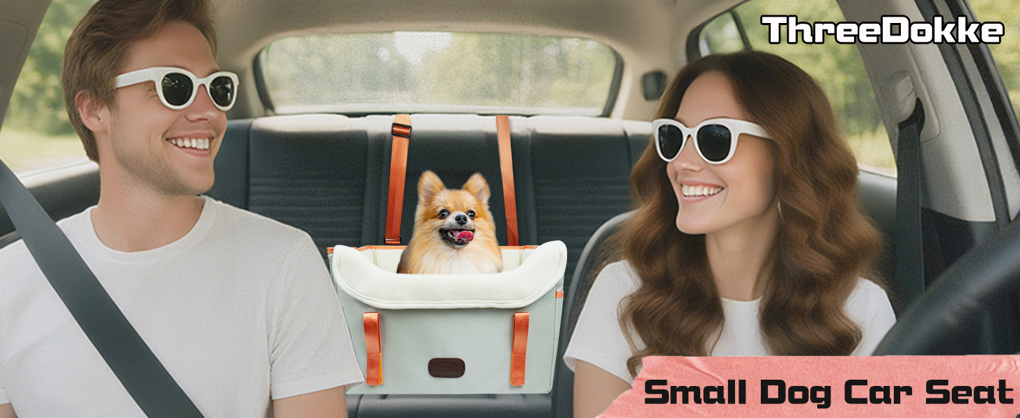 Автокрісло для собак Threedokke - зручне та безпечне автокрісло для маленьких собак до 6 кг (Khaki)