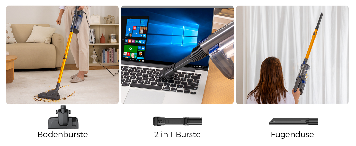 Потужний пилосос Con XL-606-60: 60KPa, 680W, 7м, контейнер 800мл, для твердих поверхонь, помаранчевий