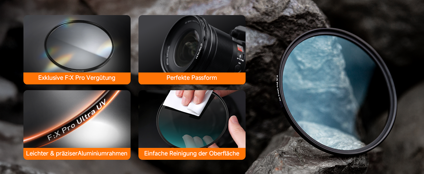 Захисний UV-фільтр Rollei F:X Pro Ultra 77 мм для об'єктивів камер, світлопропускання 99%, зі спеціальним покриттям