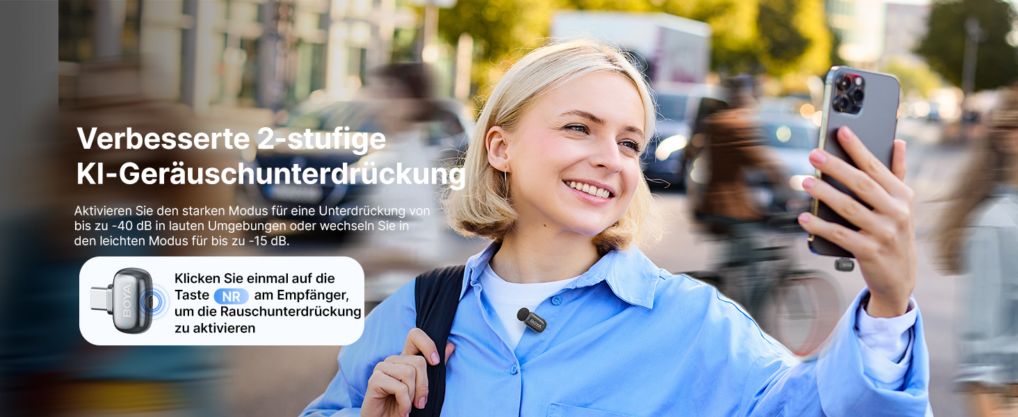 BOYA MINI 2: Бездротовий мікрофон-лавал'єр для iPhone, Android, Vlogging, YouTube, інтерв'ю (Space Silver)