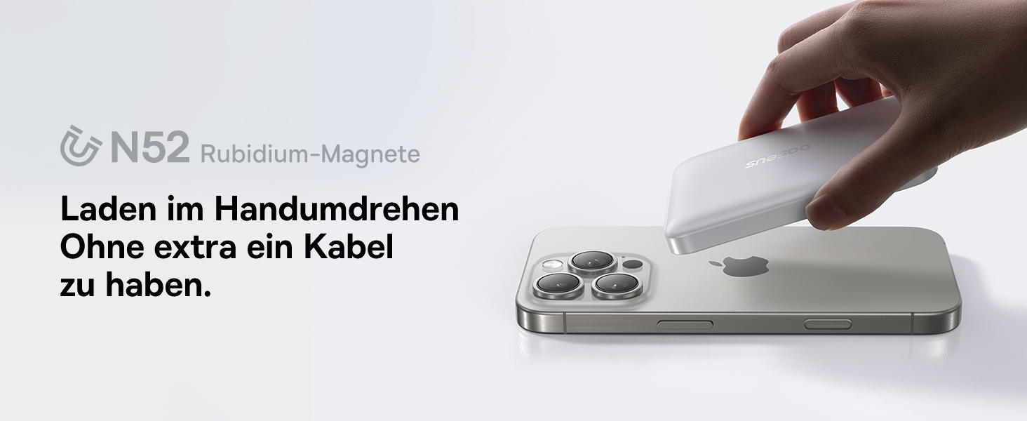 Power Bank Baseus Enerfill MagSafe 10000mAh 22.5W з магнітним кріпленням, USB-C, бездротовий, для iPhone 16/15/14/13/12