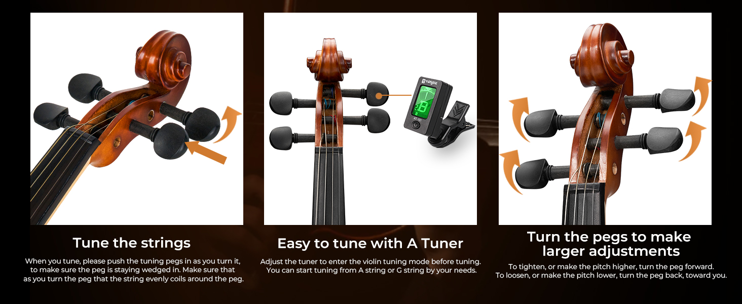 Скрипка Vangoa 4/4 з масиву дерева, набір для початківців, акустична, з кейсом, підставкою, смолою, струнами, інструкцією, демпфером, наклейками для нот, для дорослих, дітей та підлітків