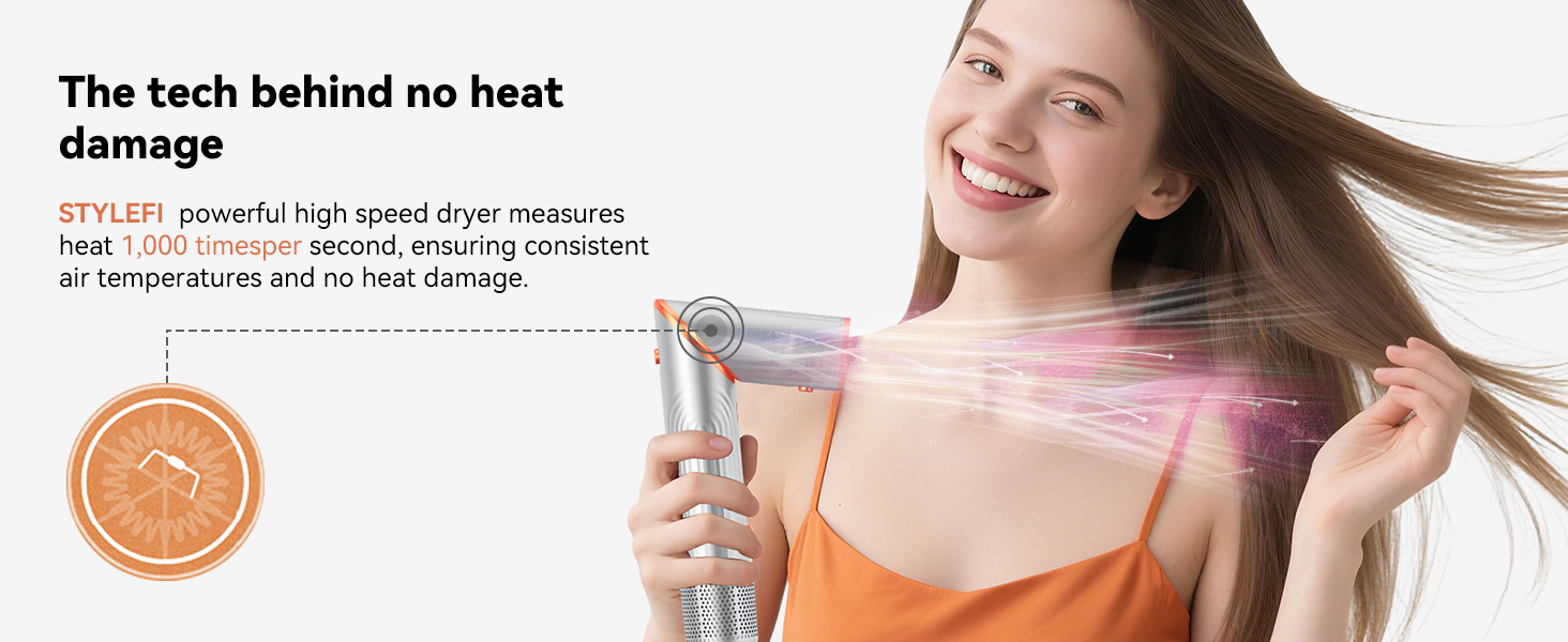 Air Styler Hair Stylers Airbrush 5-в-1: мультистайлер, фен-щітка, 800W, для об'єму, локонів, випрямлення та сушіння волосся (срібний)