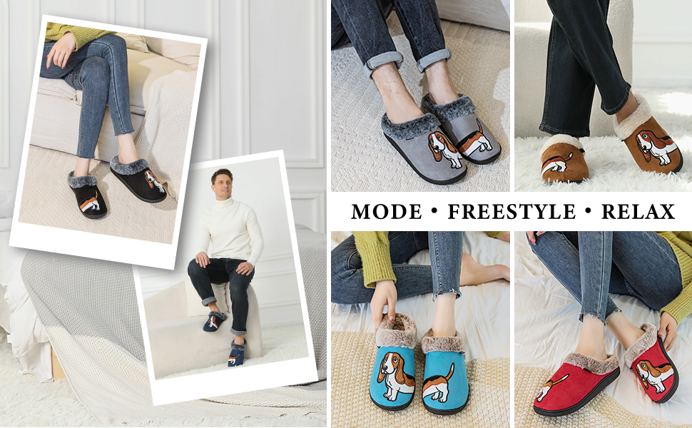 Тапочки домашні жіночі чоловічі з вишивкою у вигляді милого собачки, теплі, з плюшевою підкладкою, зимові, 36/37 EU, коричневого кольору