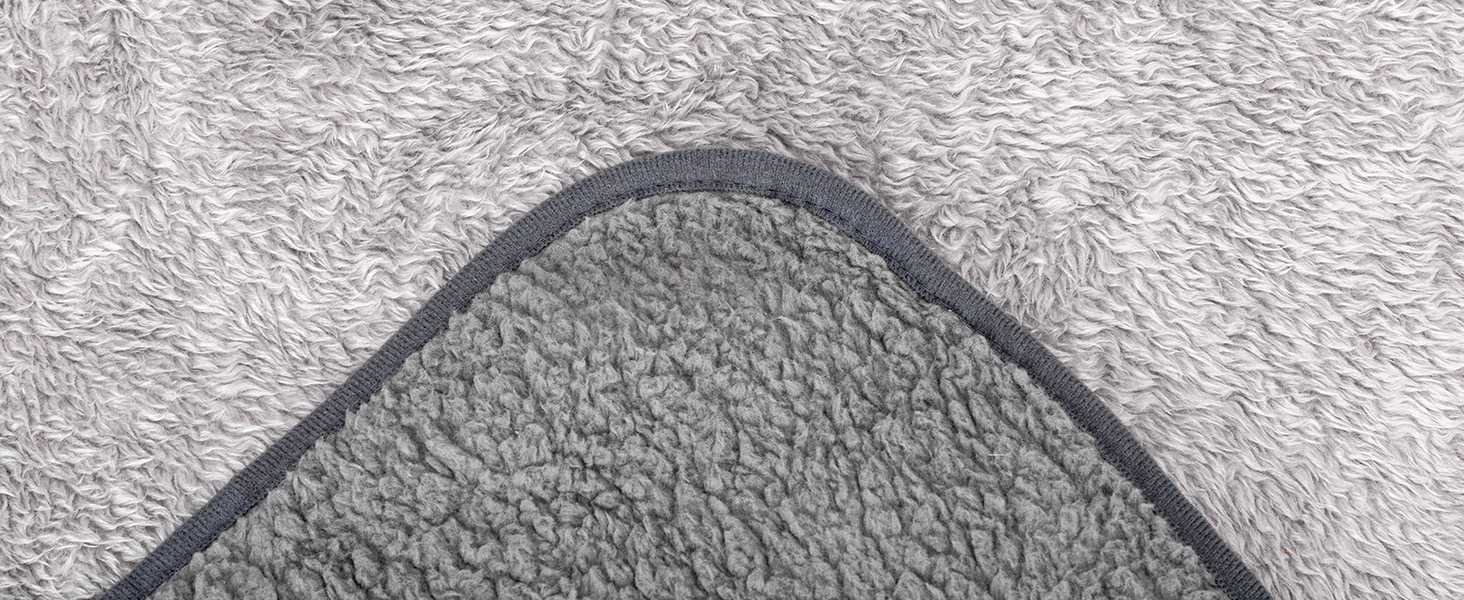 Плед для собак та котів Nobleza: м'який флісовий плед, 100x80 см, 2 шт. (темно-сірий та світло-сірий)