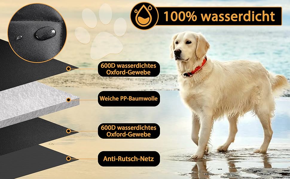 Чохол на сидіння автомобіля для собак, степкова та міцна тканина, універсальний (Auto, Вантажівка, SUV)