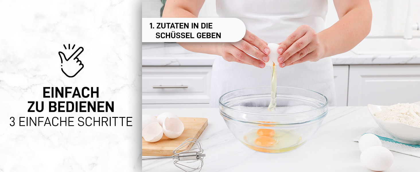 Zulay Kitchen: Ручний вінчик з нержавіючої сталі - автоматичний вінчик з пружинним механізмом, легке збивання яєць, тіста, молока, соусів, придатний для миття в посудомийній машині, стійкий до корозії, срібний