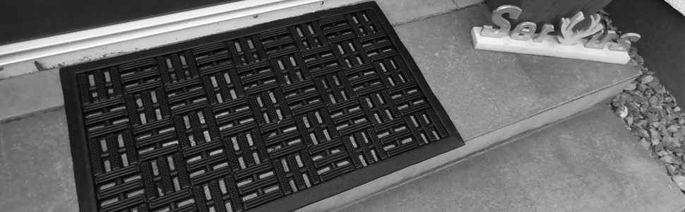 Гумовий килимок для вулиці DILUMA Matador 45x75 см, міцний грязезахисний килимок-ганз із антиковзаючим покриттям для вхідних дверей