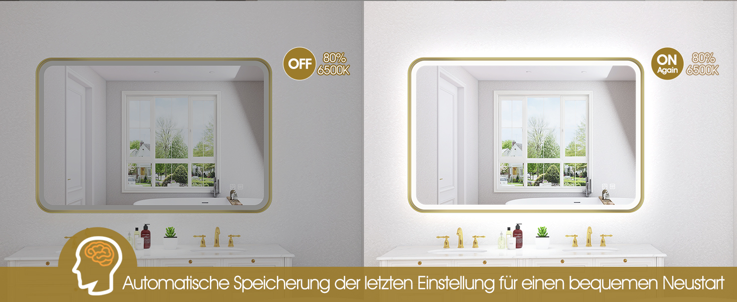 Дзеркало для ванної кімнати S'bagno з підсвічуванням 100x70 см, з алюмінієвою рамою, антизапарююче, 3000-6500K, функція пам'яті, IP44, горизонтальне/вертикальне, чорний колір, M99 (без Bluetooth)