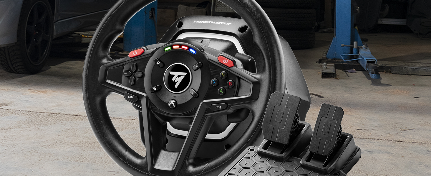 Рульове колесо Thrustmaster T128 з Force Feedback та магнітними педалями, Xbox Series X|S, Xbox One, PC