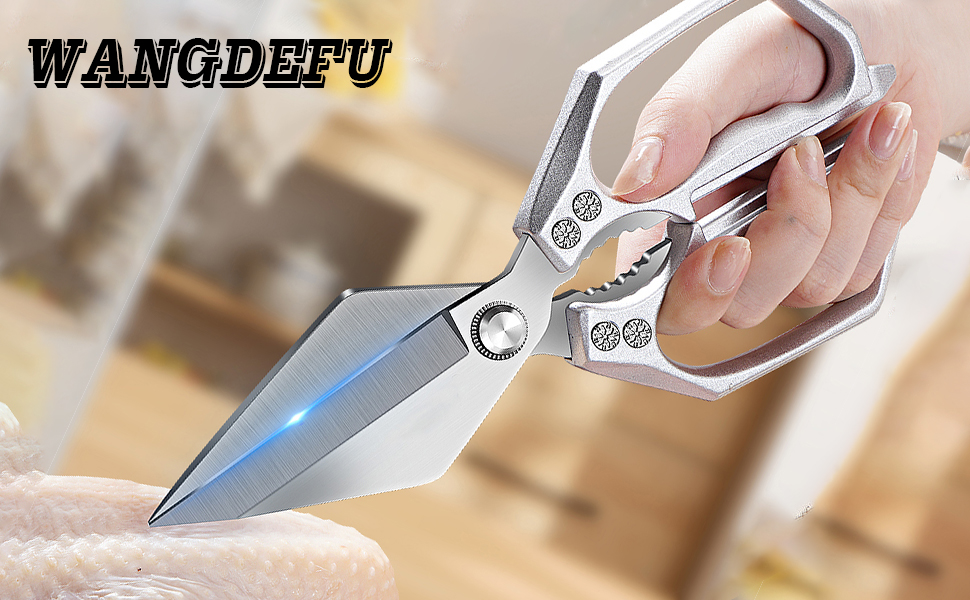 Ніж-ножиці кухонні зі сталі, універсальні, з відкривачем для пляшок, для курки, риби, м'яса, зелені, горіхів, миються в посудомийній машині