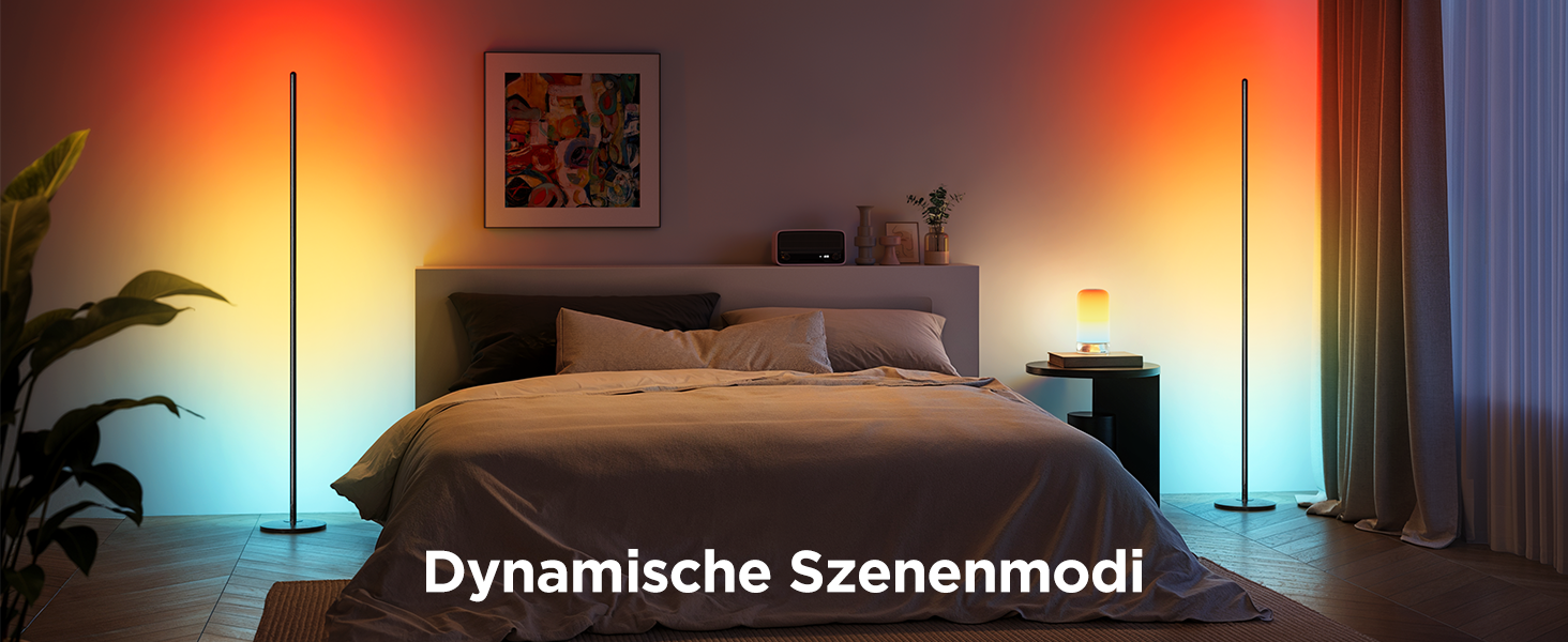 Govee LED-лампа настільна RGBIC з Wi-Fi, диммування, сумісна з Alexa та Google Assistant, 16 мільйонів кольорів, 58 режимів, музичний режим, DIY для ігор та спальні (чорний, 2 шт.)