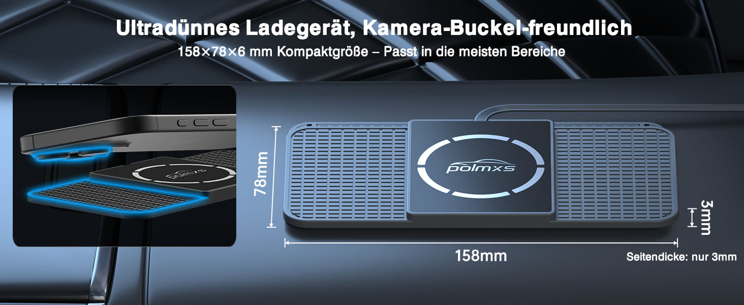 Автомобільне зарядне пристрій MagSafe Pad Polmxs: Швидка зарядка 15W, бездротова зарядка, 40W адаптер, кабель 30см, сумісність з iPhone 17/16/15/14/13/12