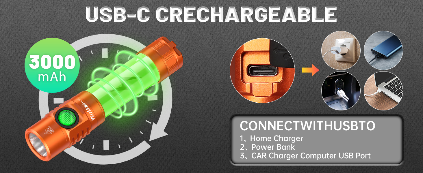 Wurkkos FC11-C LED ліхтарик: 1200 Люмен, USB-C, 90 CRI, 5000K, Магнітний корпус, перезаряджається