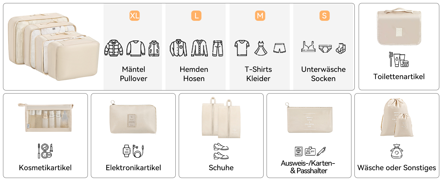 Органайзер для валізи Chijoo, 12 шт. (Чорний) – Набір кубиків для пакування, аксесуари для подорожей, мішечок для білизни