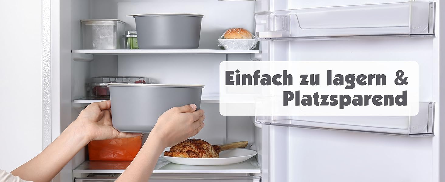 Набір посуду SENSARTE з керамічним покриттям (17 предметів) - антипригарне покриття, для всіх плит, безпечний, миється в посудомийній машині, можна використовувати в духовці