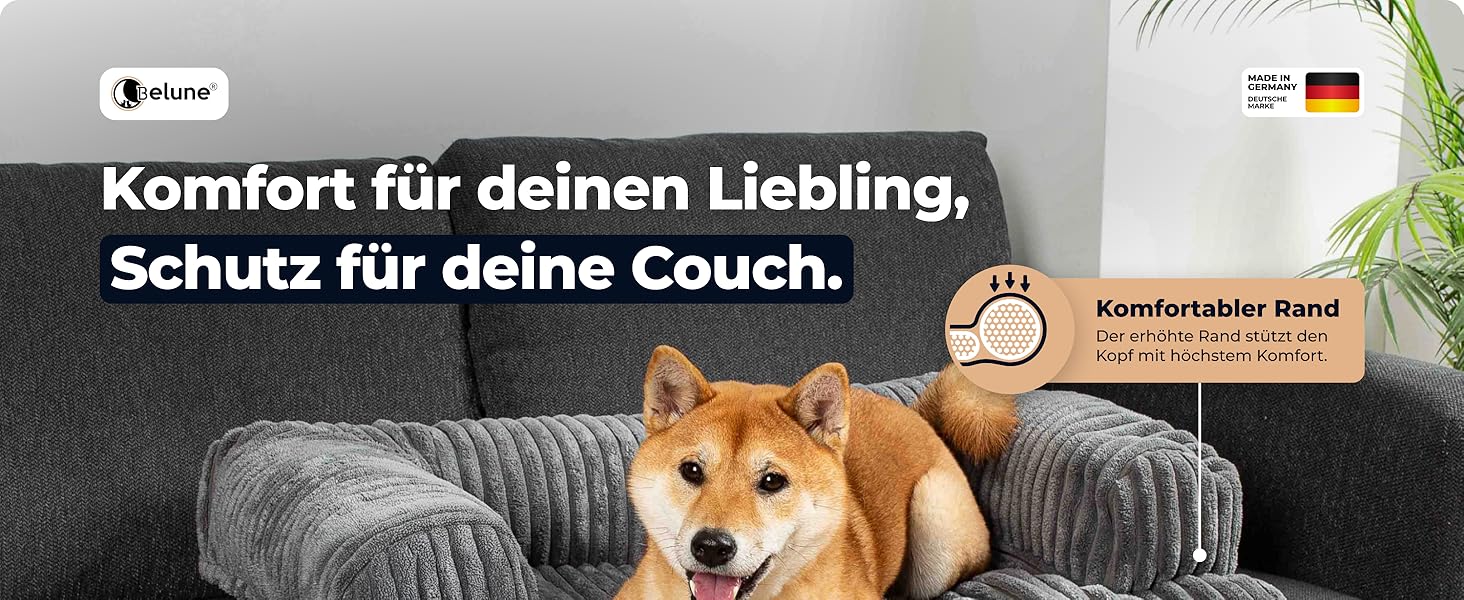 Диванчик для собак Belune Hundecouch Deluxe - миючий, бежевий, L (120x95 см)