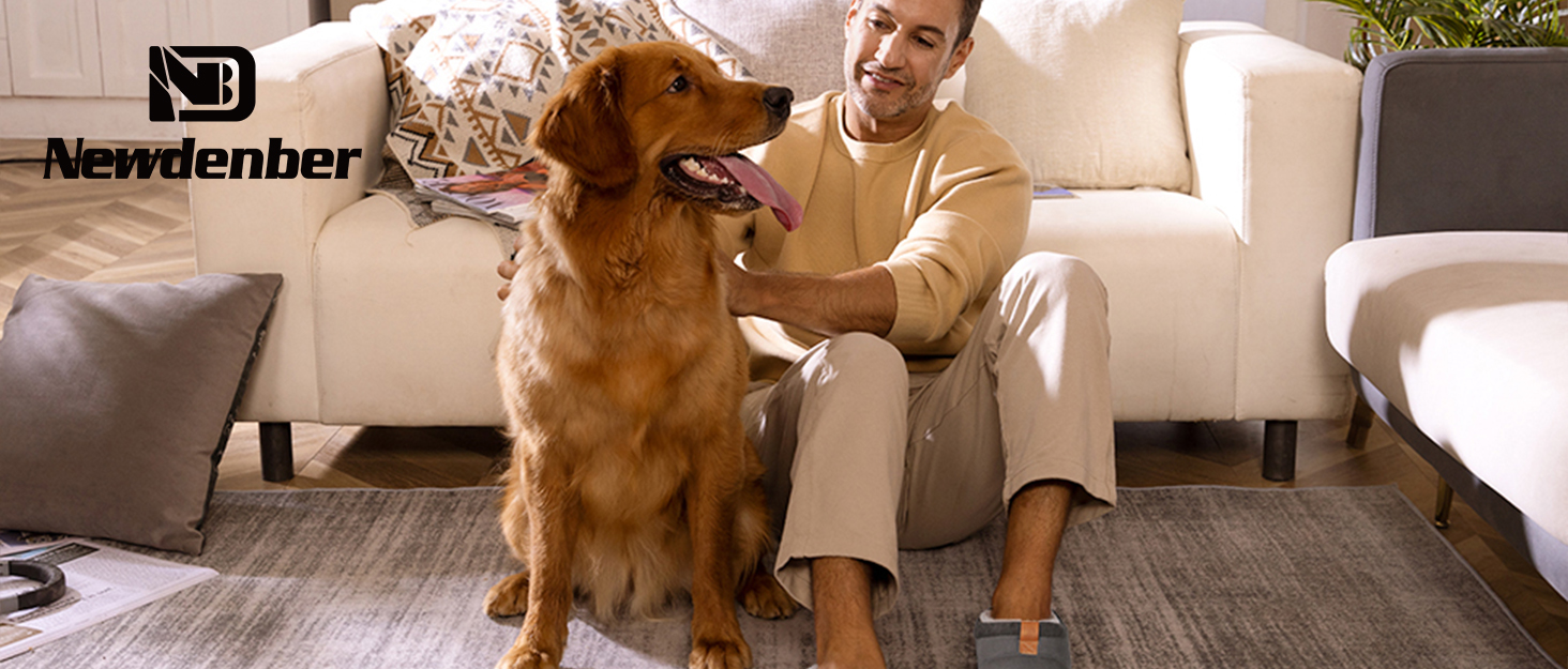 Чоловічі домашні тапочки NewDenBer, мокасини з піною пам'яті, теплі та зручні, з неслизькою гумовою підошвою, 42 EU, чорний/червоний